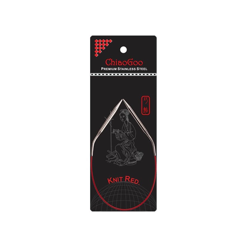 ChiaoGoo Knit RED Circular Needle 30cm 400mm 1pc Zilver