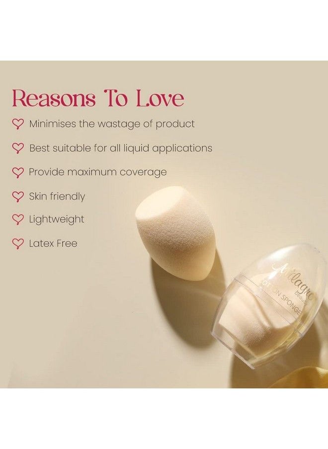 Milagro Beauty Makeup Sponge Blender Nonlatex Soft Cotton Blending Puff For Foundation Face Powder Cream Wet & Dry Make Up (Beige)  - Image 4