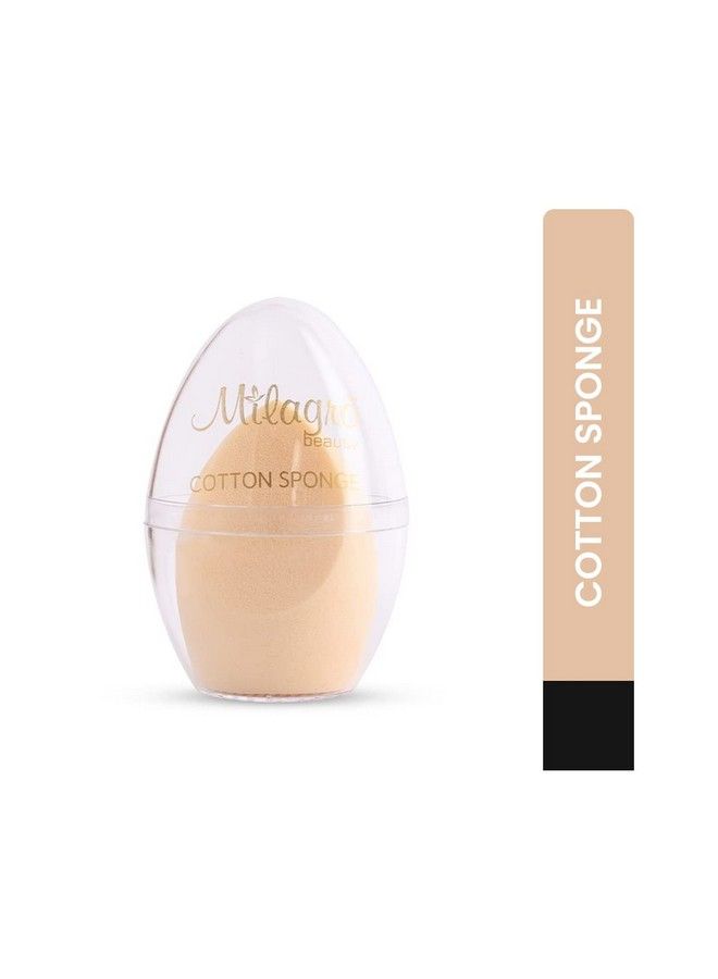 Makeup Sponge Blender Nonlatex Soft Cotton Blending Puff For Foundation Face Powder Cream Wet & Dry Make Up (Beige)