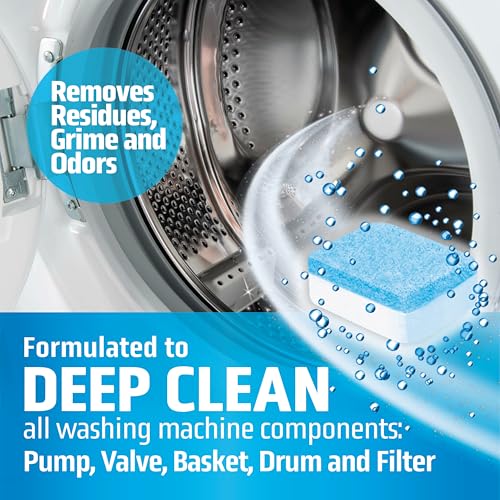 MIGHTY CLEAN Washing Machine Cleaner Tablets 24 Pack - 1 Year Supply, Septic Safe Washing Machine Cleaning Tablets, Washer Cleaner Tablet, Works with All Washers Including HE - Image 3