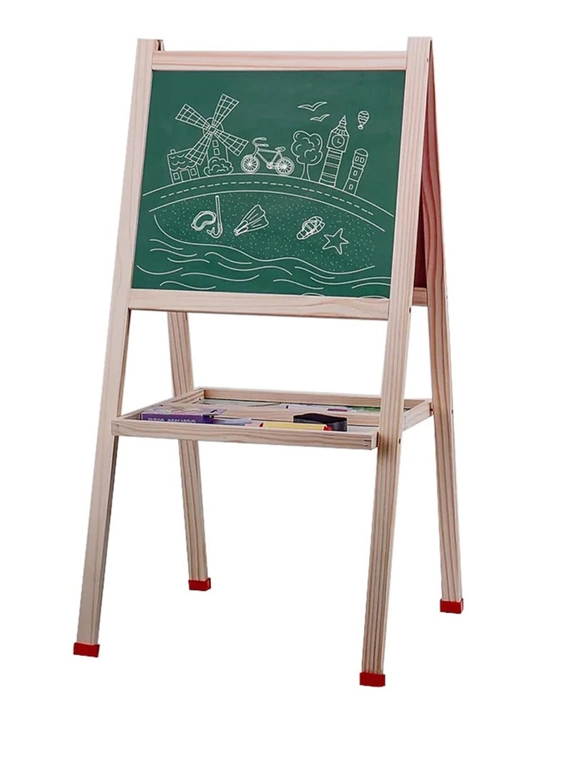 Factory Price Multifunctional Foldable Magnetic Wooden Easel Board With Drawing Accessories - Image 2