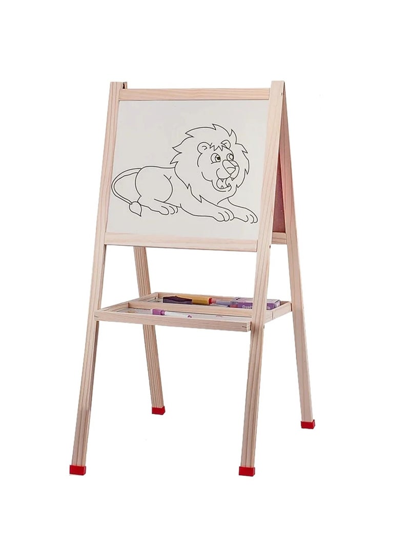 Factory Price Multifunctional Foldable Magnetic Wooden Easel Board With Drawing Accessories - Image 1