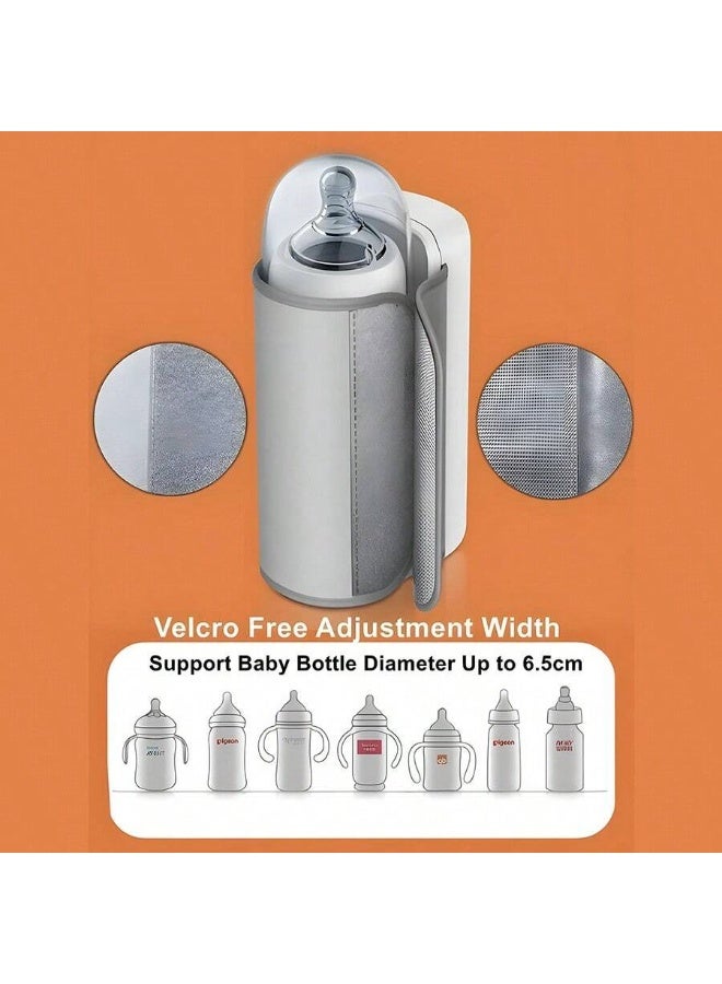 ELTRAZONE Portable Rechargeable Baby Bottle Warmer for Travel - Adjustable Temperature Control (37°C - 55°C), USB Charging, Digital Display, Insulated Milk Warmer for On-the-Go - Image 5