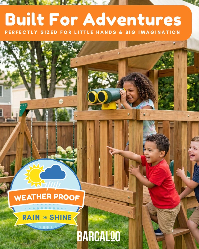Barcaloo Playground Binoculars Sets Accessories for Kids  Outdoor Backyard Jungle Gym Equipment Scope Accessory for Playset Tree House Playhouse and More - Image 3
