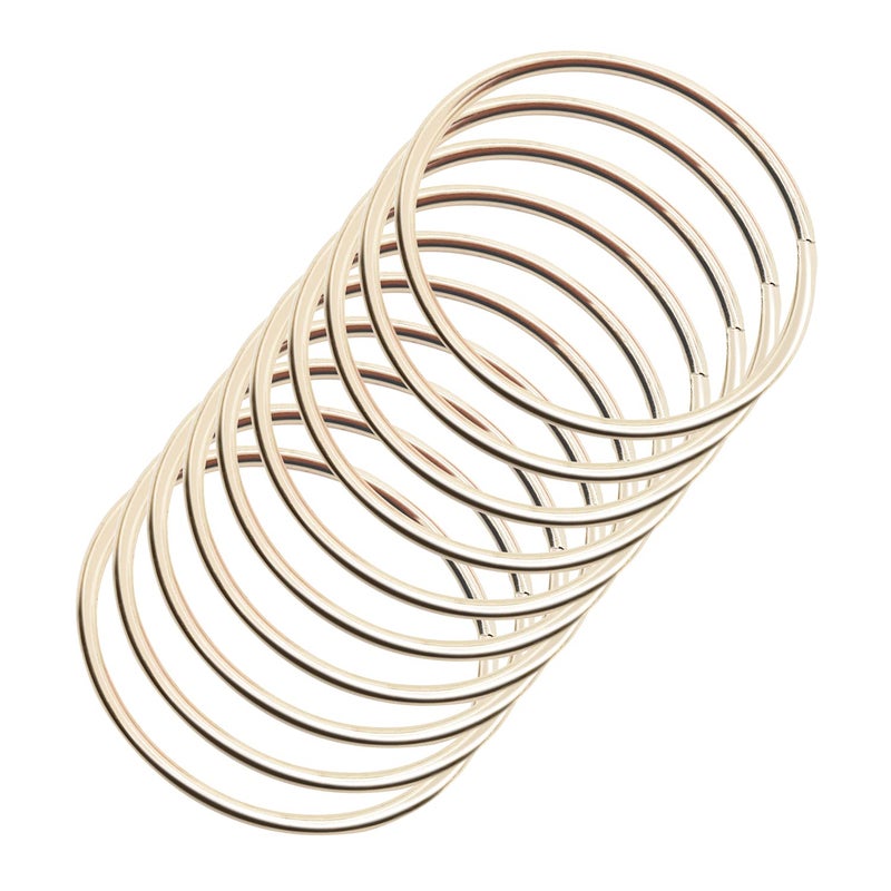 SUNTQ Macrame Hoops Ring for Dream Catcher Metal Crafts Round Brass Plated 6inch(Gold,Pack of 10) - Image 1