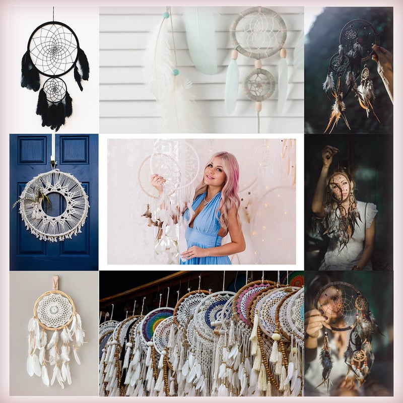 SUNTQ Macrame Hoops Ring for Dream Catcher Metal Crafts Round Brass Plated 6inch(Gold,Pack of 10) - Image 5