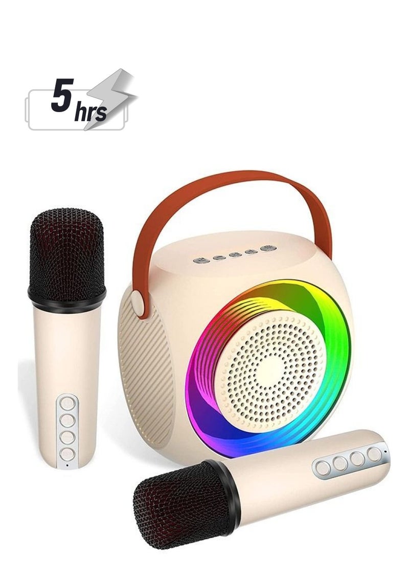 Y&D DMG Mini Karaoke Machine Wireless Bluetooth Microphone Portable Speaker with 2 LED Lights, Gifts for Kids and Adults  - Image 1