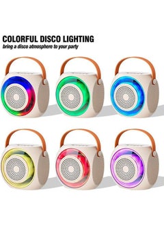 Y&D DMG Mini Karaoke Machine Wireless Bluetooth Microphone Portable Speaker with 2 LED Lights, Gifts for Kids and Adults  - Image 5