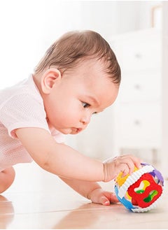 BAYBEE Baybee Infant Rubber Rattle Ball Teether Toy Soft Silicone BPA Free with Music Light Early Educational Toy Easy Grasp Rolling Hand Bell Ball Shake Rattles for Babies to Toddler 3 and above months  - Image 4