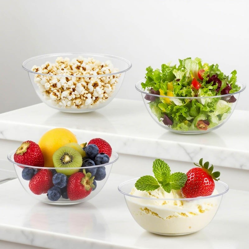 MOACOCK 100 Pack Small Clear Plastic Bowls, 8oz Hard Disposable Salad Bowls, Disposable Bowl for Party Serving, Ice Creams, Desserts, Catering, Special Events - Image 5