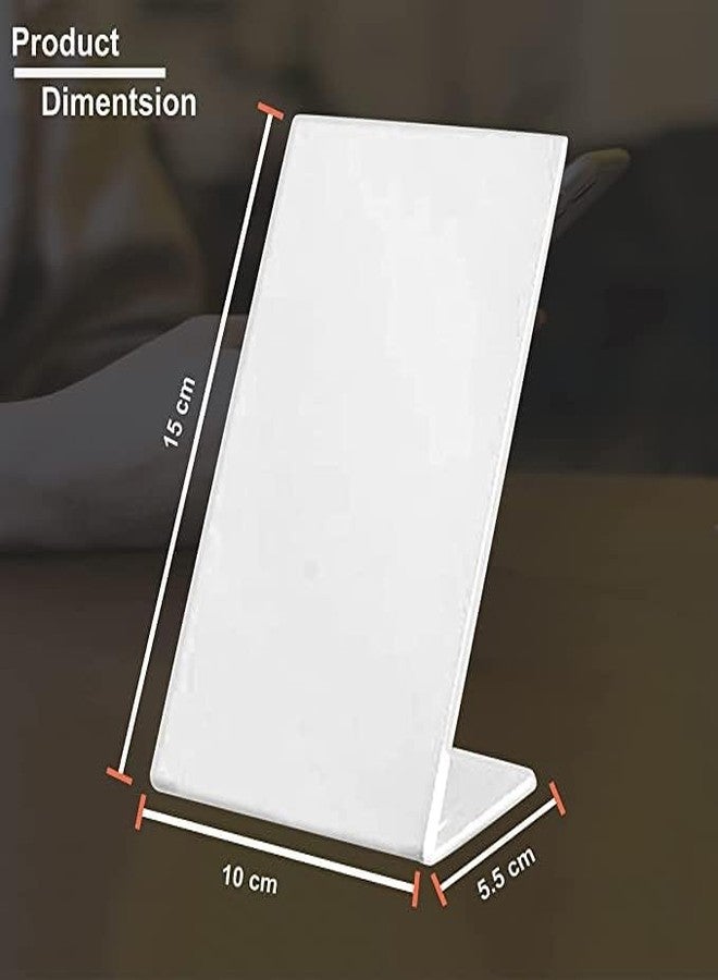 CPI Acrylic QR Code Display Stand 4 X 6 Inch (A6) Paper Holder L Shape Portrait Style Menu Ad Frame Display Stand Table Top Perfect for Restaurants - Image 2