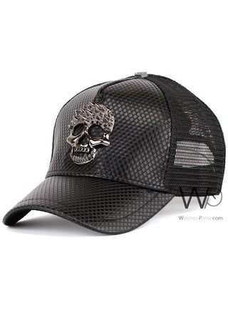 Philipp Plein PP Trucker Mesh Cap Black Color Cotton Hat For Men - pzsku/ZB4607F74DD18FFEB6B68Z/45/1749418292/7b0efb4d-b5ef-495b-8f18-4bea4d902304