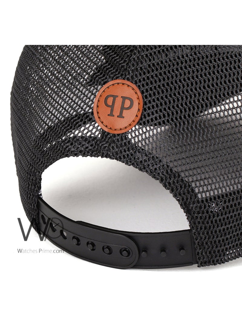 Philipp Plein PP Trucker Mesh Cap Black Color Cotton Hat For Men