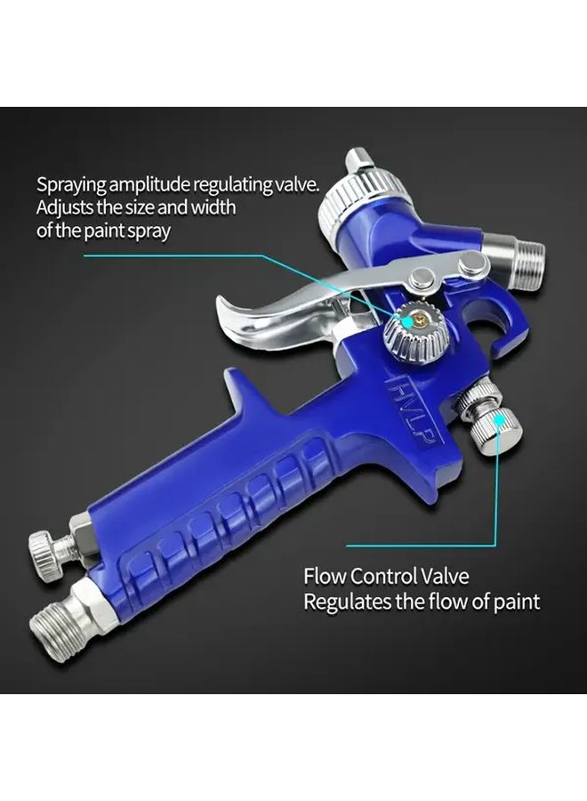0.8 مم فوهة بندقية رش هواء صغيرة HVLP مع فوهة نحاسية وهيكل معدني ومقابض قابلة للتعديل للتدفق والنمط للطلاء الدقيق - Image 5