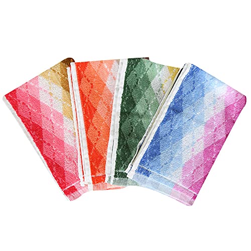 JENNY DENIAL 100% Cotton Hand Towels Set of 6 Soft & Super Absorbent (375 GSM) Multi Color (Size 14 * 21 Inch) - Image 3