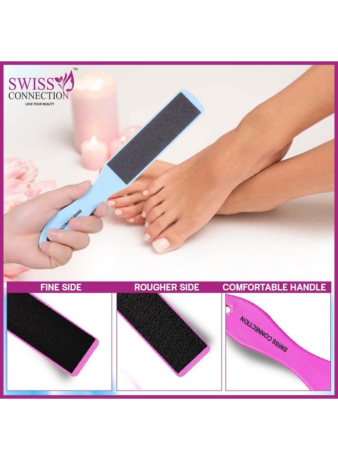 Swiss Connection مبرد قدم سويس كونكشن لإزالة الجلد الميت، كاشط مزدوج الجوانب، بيديكور ضخم، مقشر للأقدام للرجال والنساء (عبوة من 1) - Image 4
