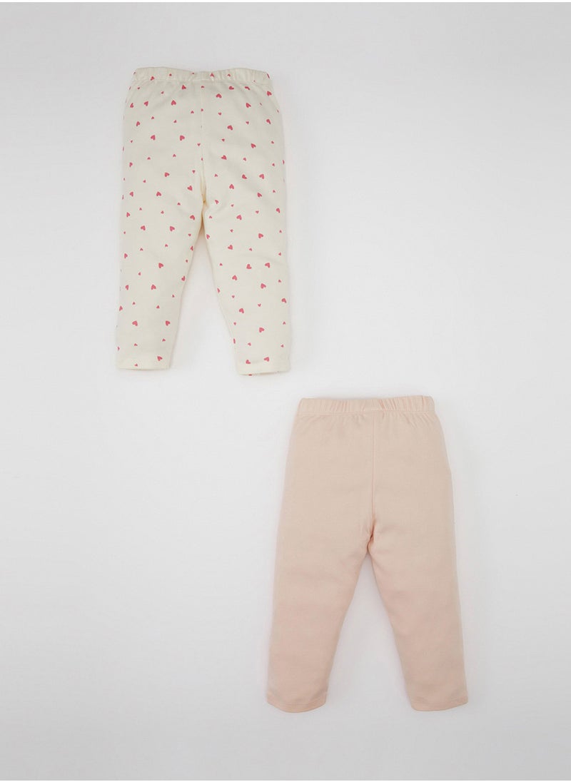 DeFacto - Regular Fit Heart Printed Elastic Waist 2-Piece Bottom Set - Image 1
