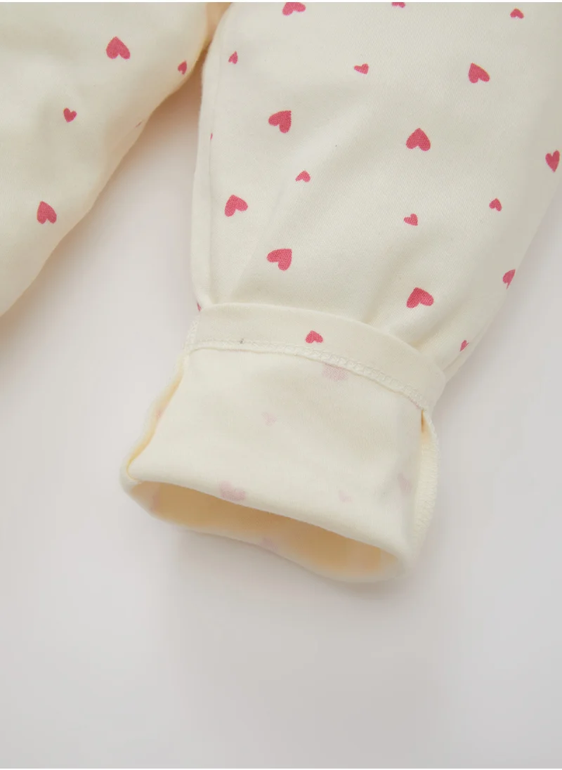 ديفاكتو Regular Fit Heart Printed Elastic Waist 2-Piece Bottom Set