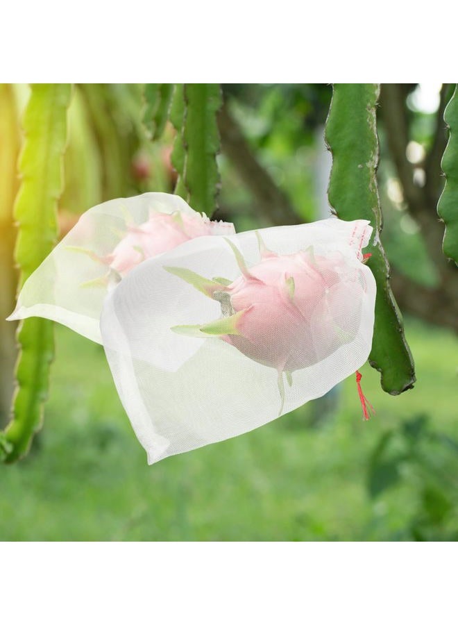 ENPOINT 50 PCS Fruit Protection Bags, 10x14 Inch Reusable Garden Netting Mesh Bag with Drawstrings, Plant Covers Protect Fruits Vegetables Tomato Apple Peach Trees - Image 5