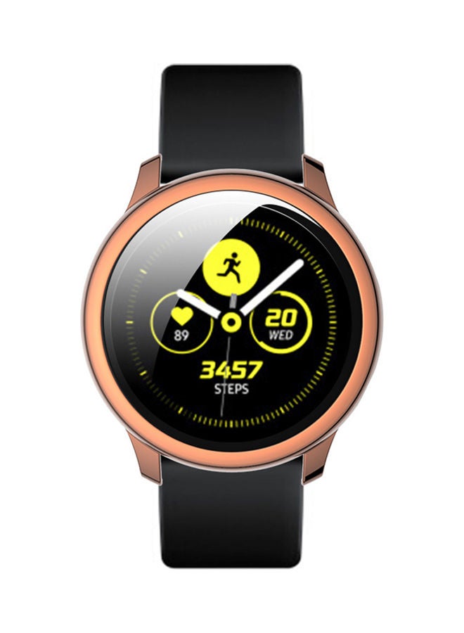 NIBEMINENT PC Plating Case with HD Tempered Glass Screen Protector Golden - Image 4