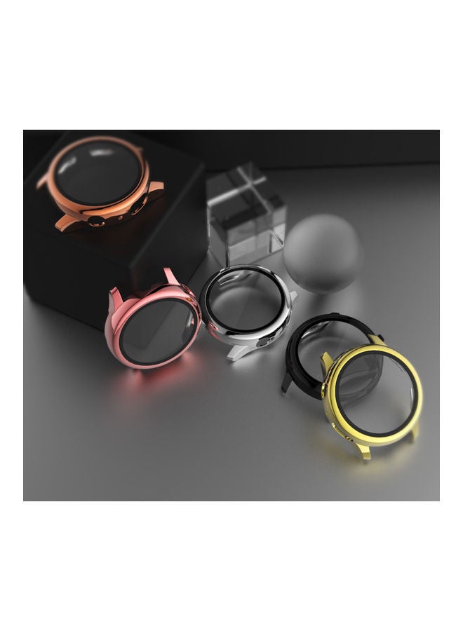 NIBEMINENT PC Plating Case with HD Tempered Glass Screen Protector Golden - Image 2