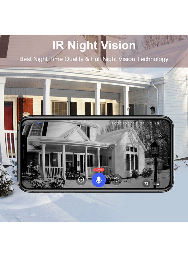 Generic - WiFi Video Doorbell Camera with Chime Wireless CMOS Sensor Support 2-Way Audio Motion Detection Infrared Night Vision Real-time Monitor Cloud Storage Waterproof - Image 1