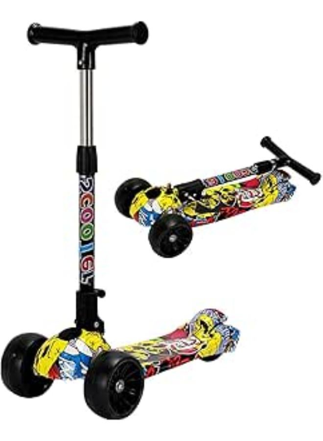 كول بيبي سكوتر الأطفال من كول بيبي، سكوتر قدم صغير قابل للتعديل بثلاث عجلات، بولي يوريثان قابل لضبط الارتفاع مع عجلات إضاءة LED، مثالي كهدية للأطفال من سن 3 إلى 12 عامًا