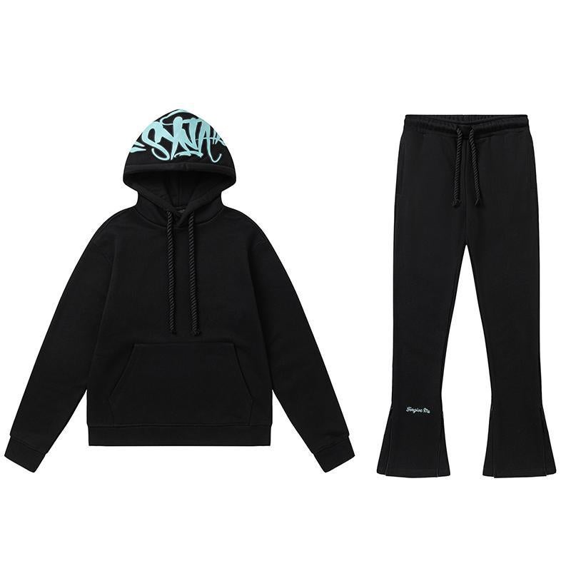 Syna World Casual Suit Velvet Men'S And Women'S Hooded Sweatshirt Drill Slim Sweatpants Pants - Image 4