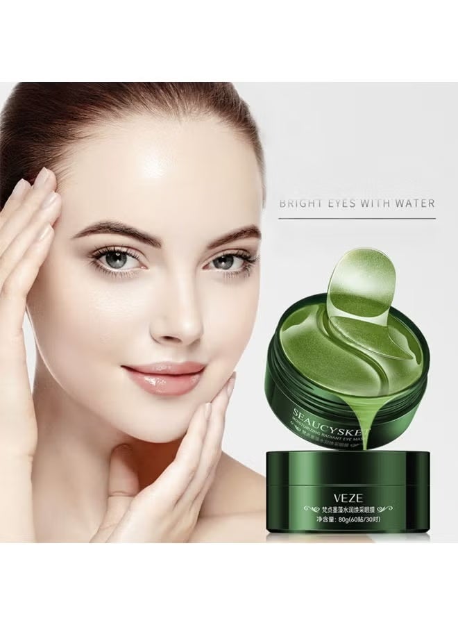 فيزي قناع شد العين بالطحالب (30 زوجًا)، ضمادات مرطبة للعين، تخفي الخطوط الدقيقة/تزيل الهالات السوداء، للعناية المضادة للشيخوخة - Image 2