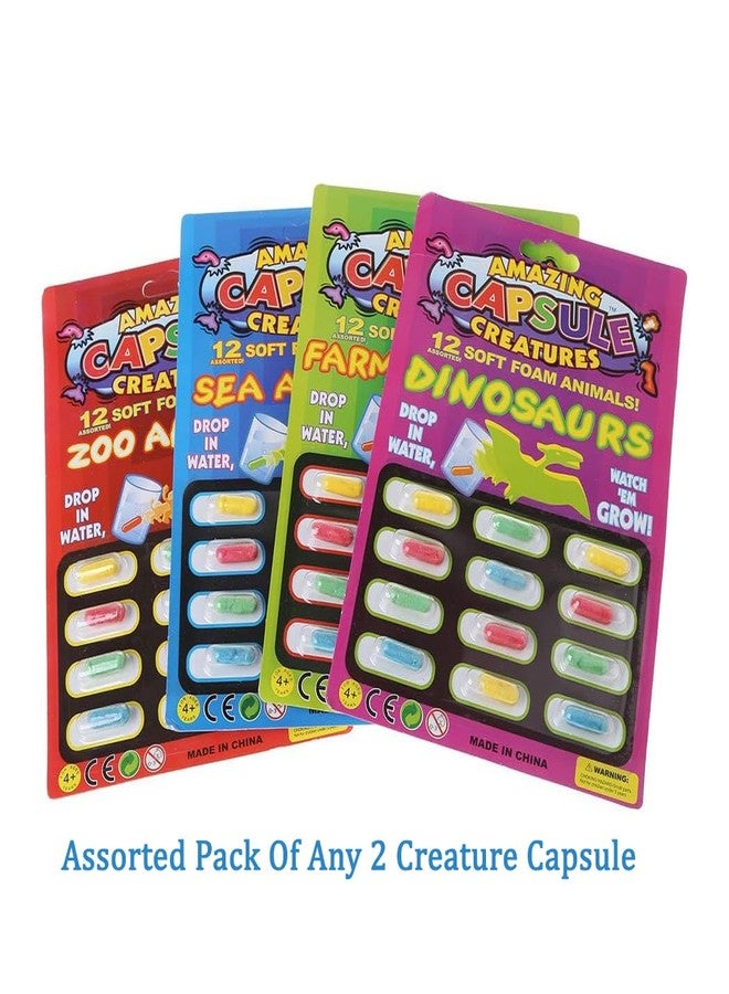 AEC Buko Amazing Creatures Grow in Water Soft Animal Magic Capsule Perfect for Kids Animal and Creature Learning, Novelty Return Gifts for Birthday Parties (Pack of 2(Assorted)) - Image 2