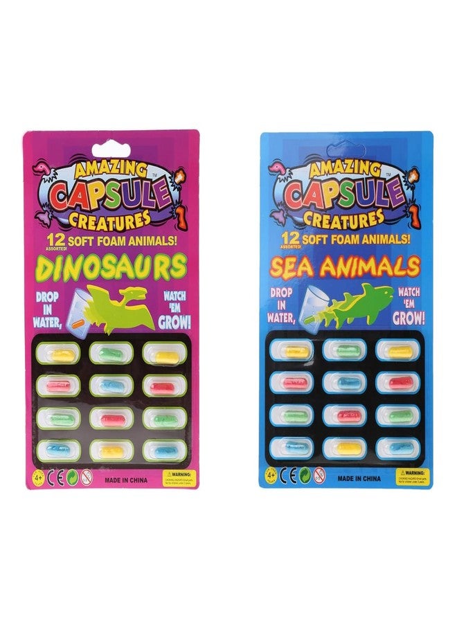 AEC Buko Amazing Creatures Grow in Water Soft Animal Magic Capsule Perfect for Kids Animal and Creature Learning, Novelty Return Gifts for Birthday Parties (Pack of 2(Assorted)) - Image 1