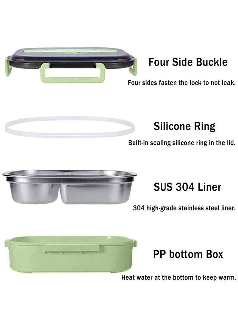 Arabest - Bento Lunch Box for Kids and Adults Leakproof 4 Compartment Food Container 1500ml Ideal Portion Size with Reusable Spoon and Chopsticks Microwave, Dishwasher and Freezer Safe - Image 1