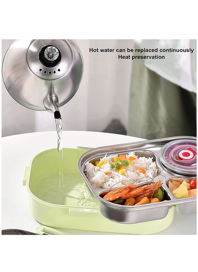 Arabest - Bento Lunch Box for Kids and Adults Leakproof 4 Compartment Food Container 1500ml Ideal Portion Size with Reusable Spoon and Chopsticks Microwave, Dishwasher and Freezer Safe - Image 1