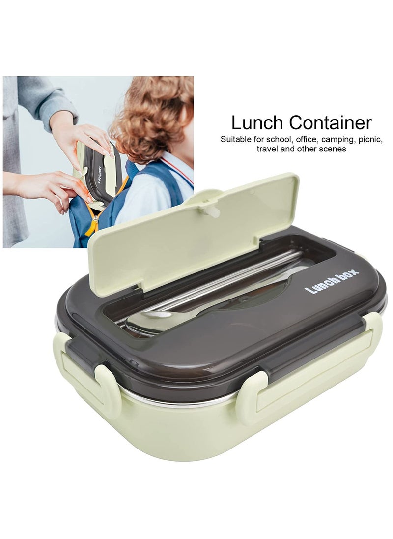 Arabest - Bento Lunch Box for Kids and Adults Leakproof 4 Compartment Food Container 1500ml Ideal Portion Size with Reusable Spoon and Chopsticks Microwave, Dishwasher and Freezer Safe - Image 1