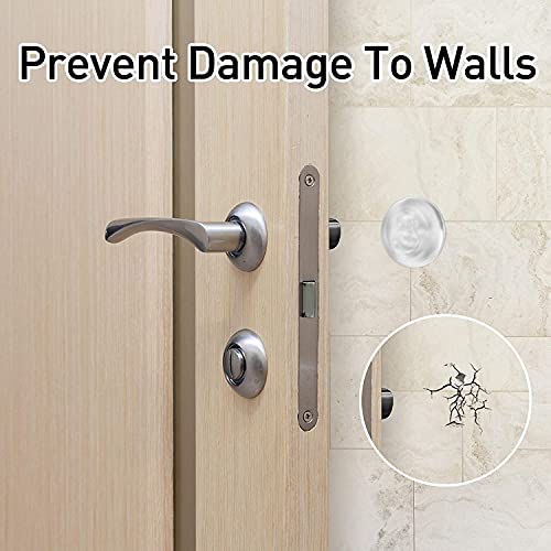 KeepCart Silicone (6 PCs) Door Bumper Wall Protector Self Adhesive Clear Door Stopper Knob Pads,Soft Reusable Rubber Wall Protectors Shield - Image 2