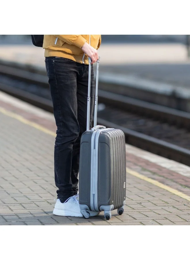 Senator Set of 3 Hard Case Travel Bags Trolley Luggage Set of 3 ABS Lightweight Suitcase with 4 Spinner Wheels KH132, Navy Blue  | Best Price UAE