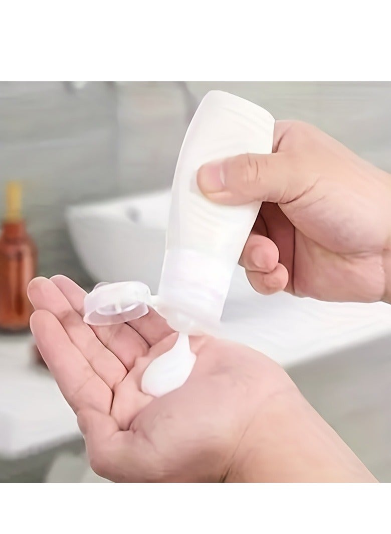 12 PCS Travel Bottles for Toiletries, Tsa Approved Travel Size Containers with Travel Bag, Leak Proof BPA Free Squeezable Travel Essentials for Shampoo, Conditioner, Lotion (White) - Image 2