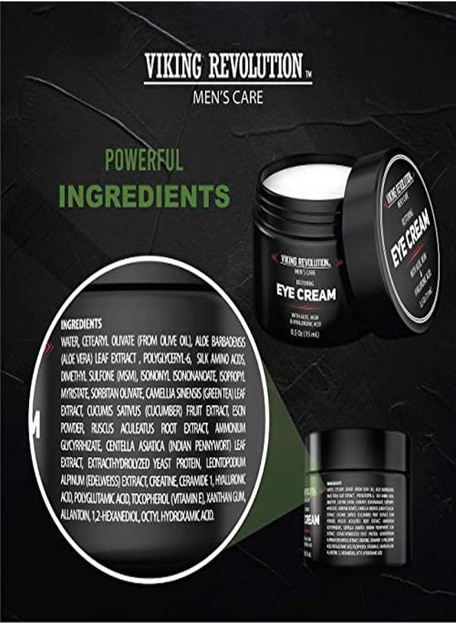 Viking Revolution Natural Eye Cream For Men - Mens Eye Cream For Anti Aging, Dark Circle Under Eye Treatment- Men'S Eye Moisturizer Wrinkle Cream - Helps Reduce Puffiness, Under Eye Bags And Crowsfeet  - Image 5