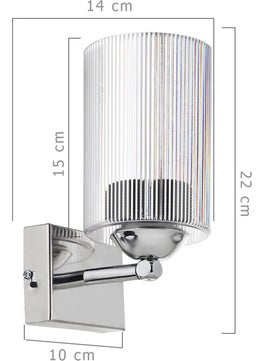 MANO Karo Single Wall Sconce Chrome  - Image 4