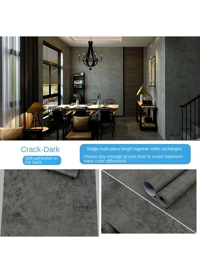 Bluejw Vintage Cement Gray Wallpaper Self-adhesive Waterproof Industrial Wind Self-adhesive Stickers Hotel Clothing Store Coffee Shop Wallpaper Self-adhesive - Image 1