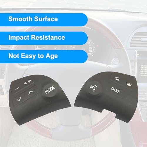 FZJDSD Grey Steering Wheel Control Button Cover 2pcs 84250-33190-C0 Compatible with Lexus ES350 2006-2012 Steering Wheel Volume Control Switch Button - Image 3