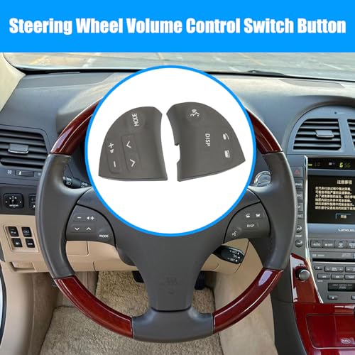 FZJDSD Grey Steering Wheel Control Button Cover 2pcs 84250-33190-C0 Compatible with Lexus ES350 2006-2012 Steering Wheel Volume Control Switch Button - Image 5