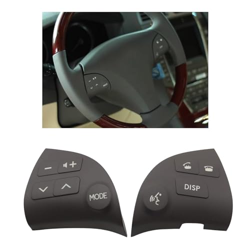 FZJDSD Grey Steering Wheel Control Button Cover 2pcs 84250-33190-C0 Compatible with Lexus ES350 2006-2012 Steering Wheel Volume Control Switch Button - Image 4