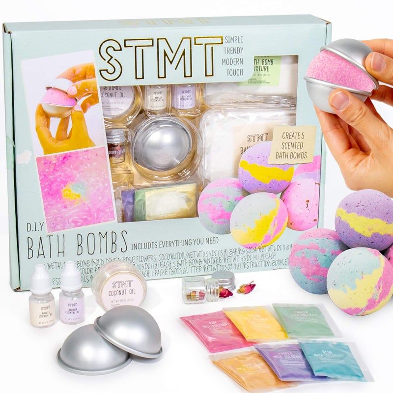 STMT D.I.Y. Bath Bomb Kit, STMT Kits for Girls, Bath Bomb Mold, Spa Kit for Kids, Bath Crumbles, Ages - 6+, 1 Count (Pack of 1), Green - Image 1