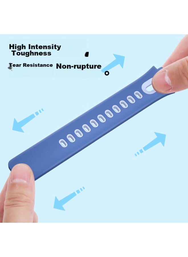 Canghua مناسب لـ Xiaomi Mi Bunny سوار ساعة الأطفال الذكية، متوافق مع Mi Bunny 4/4x/4c/5c/6c/2s/u1 Watch، سوار سيليكون رياضي قابل للتنفس، أزرق فاتح - Image 5