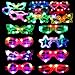 OceanWings 72 Packs LED Glasses for kids Glow in the dark Party Supplies Favor6 LED 6 Shapes Glasses Flashing Plastic Light up Glass Toys Bulk 3 Replaceable Battery fit Halloween Christmas Thanksgiving - Image 2