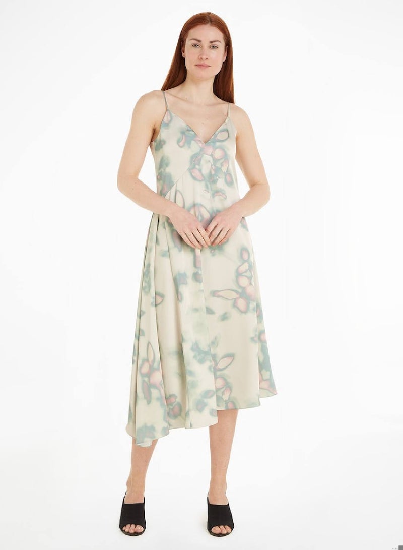 CALVIN KLEIN Floral Print Dress - Image 1