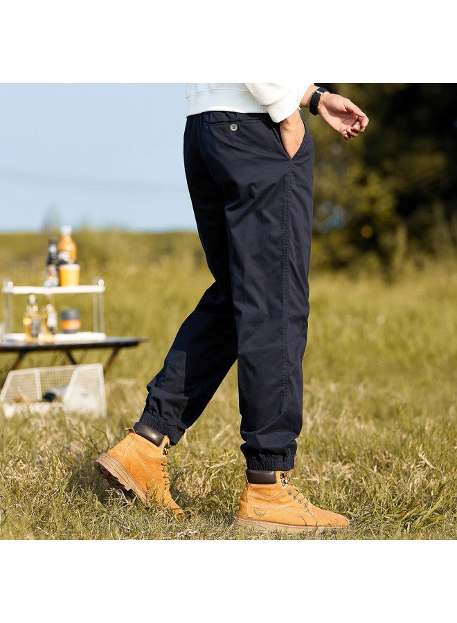 ROMON Men's Overalls, Summer Thin Casual Pants, Cotton-feel Skin-friendly Sports Trousers, Versatile Tapered Pants, Men's Casual Trousers - Image 4