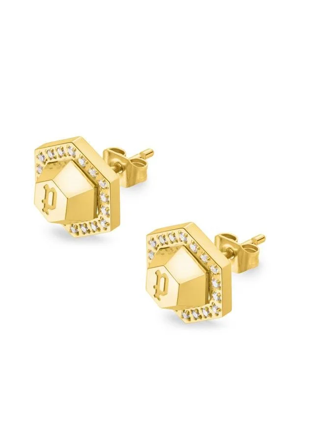 POLICE Fluorescent Gold Plated Earrings for Women