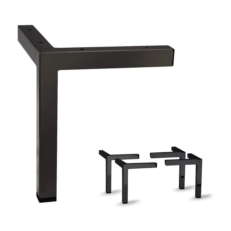 Ventuos K Group Cupboard FeetMetal Table LegsSofa LegsTV Cabinet LegsBathroom Cabinet FeetReplacement Legsfor CabinetNightstandwith Screws Protector FeetMatte Black 8inch - Image 1